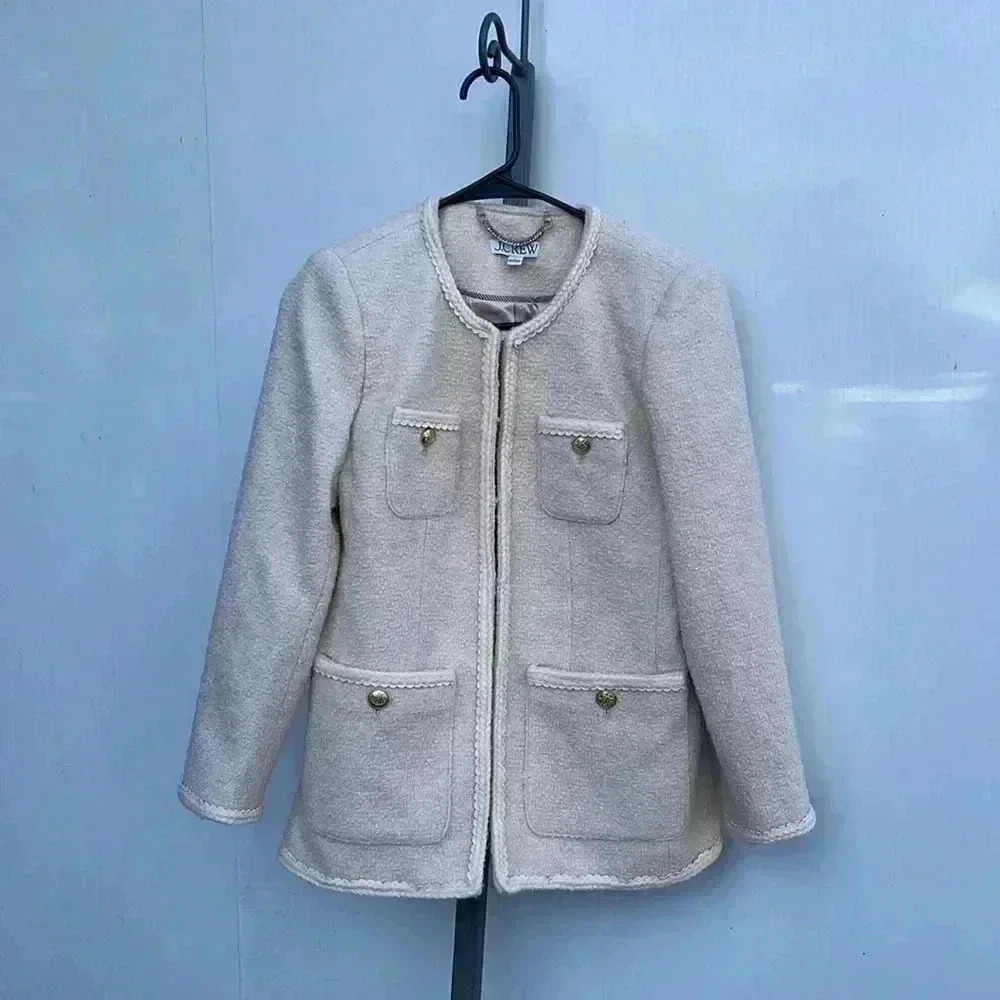 JCrew long lady jacket wool size 4.      E